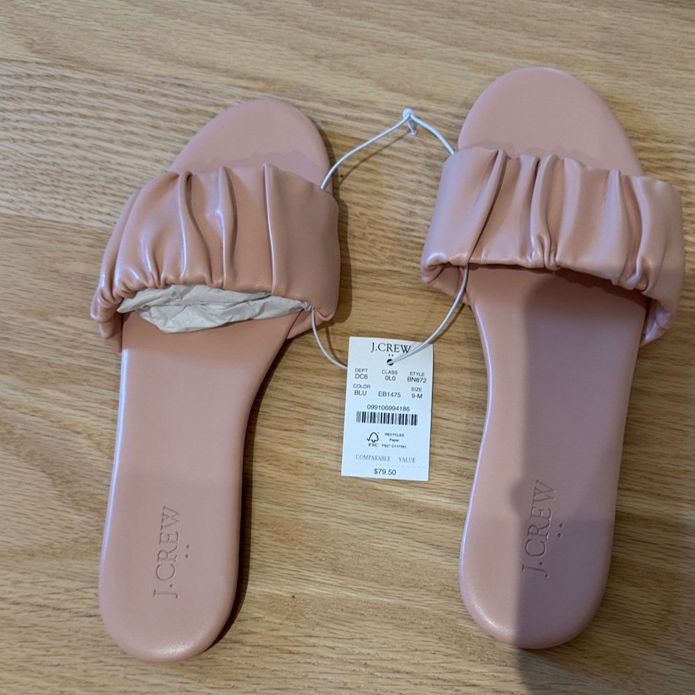 J. Crew Pink Women's Slide Sandals